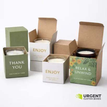 Custom candle shipping boxes with logo