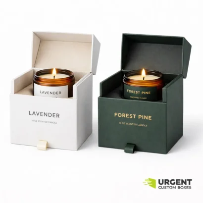 Collapsible Rigid candle boxes with scented candles