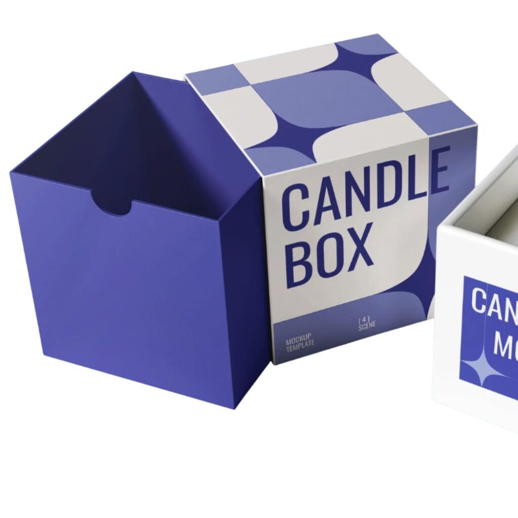 Custom printed drawer candle boxes with full branding design
