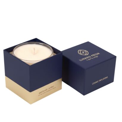 Custom two piece candle box with detachable lid for scented candles