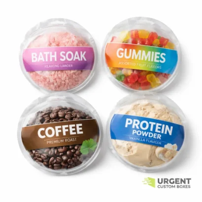 Custom circle Mylar bags with round packaging