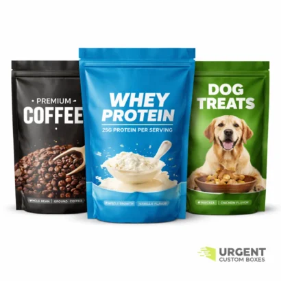 Custom large Mylar bags for coffee, protein powder, and pet treats