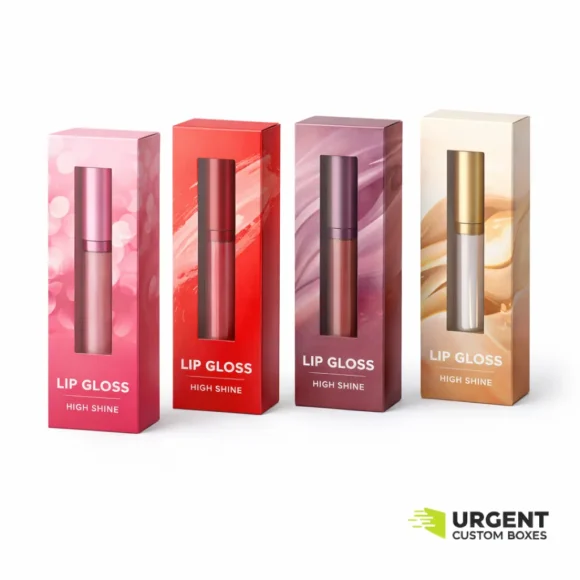 Custom Printed Lip Gloss Boxes | Window Display Lip Gloss Packaging