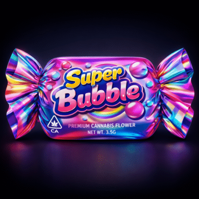 Luxury Super Bubble 3.5g Mylar packaging