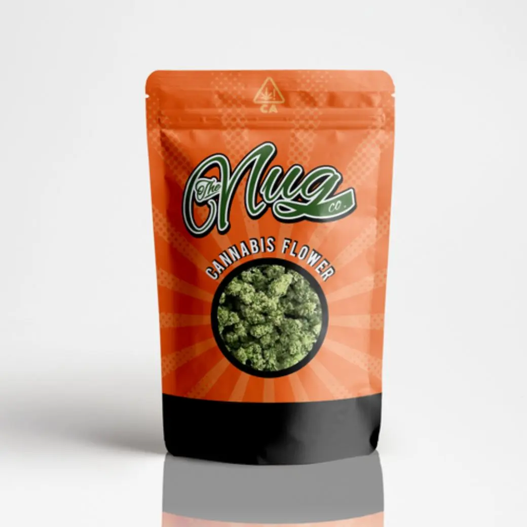 Professional custom printed mylar bag for premium cannabis flower packaging