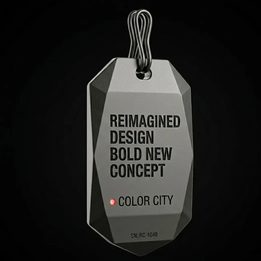 Modern Matte Black Custom Price Tag on Black Background