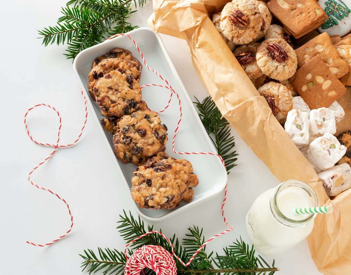 Cookies packed tightly in a box ready for shipping